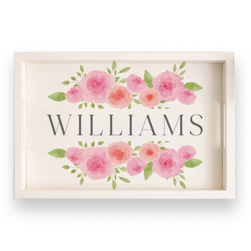 Roses Personalized Serving Tray