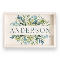 Greenery Personalized Serving Tray