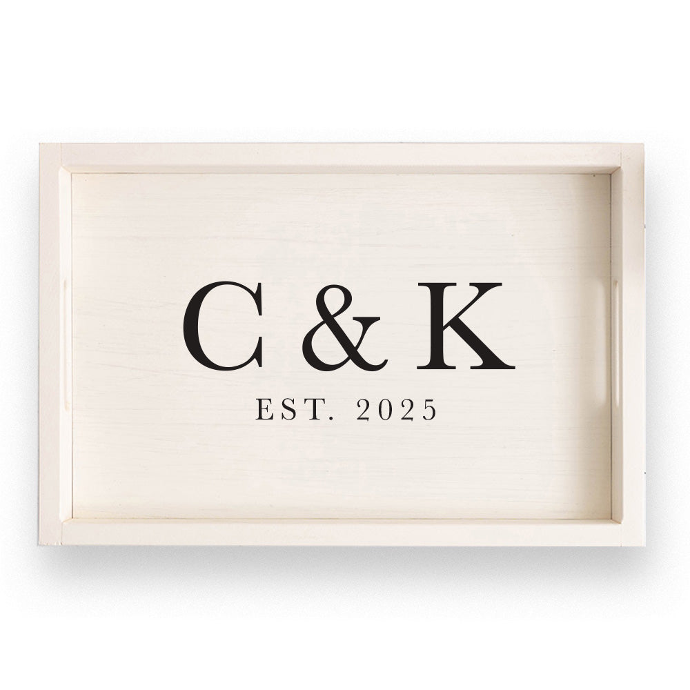 Initials Established Personalized Serving Tray