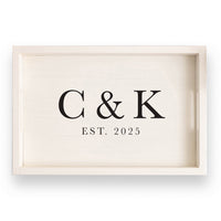Initials Established Personalized Serving Tray