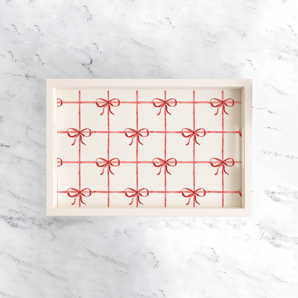 Holiday Bows Serving Tray