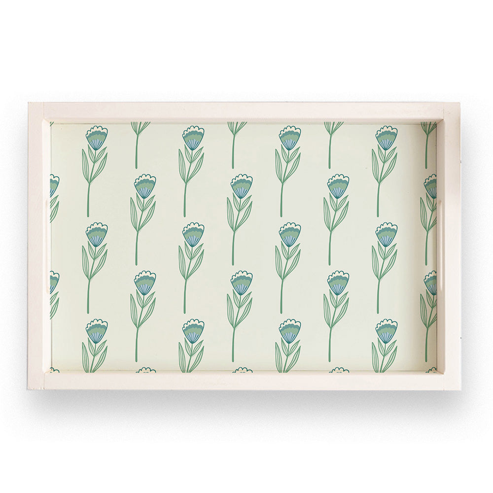 Green Tulip In Line Serving Tray