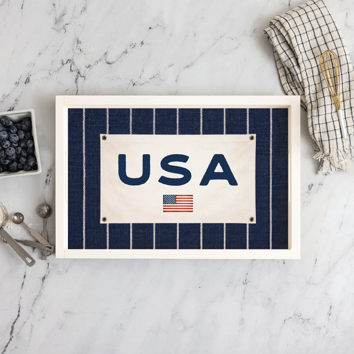 Americana Stripe Serving Tray