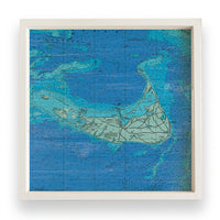 Nantucket Chart Map Serving Tray