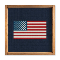 American Flag Printed Needlepoint Serving Tray