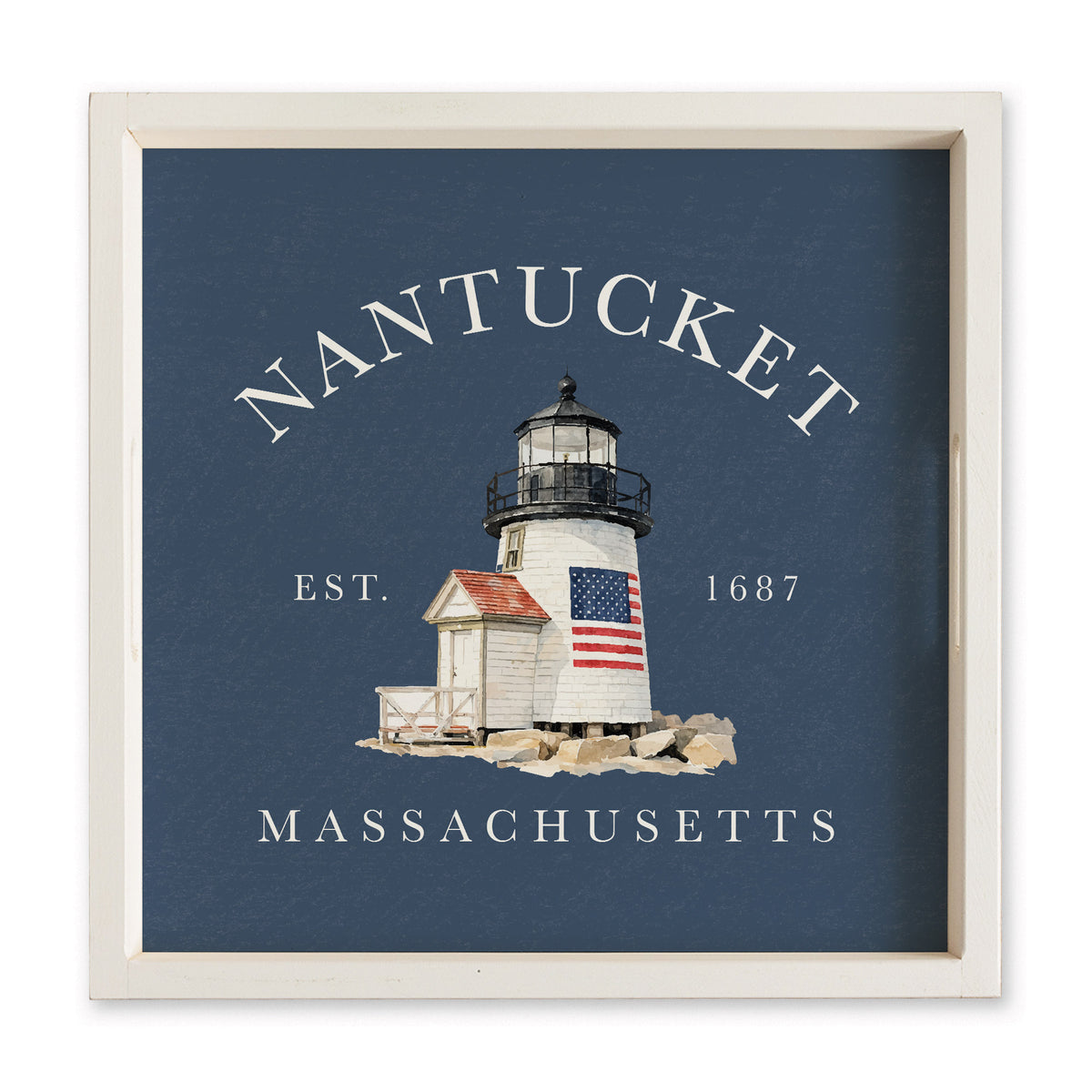 Nantucket Brant Point Lighthouse Serving Tray
