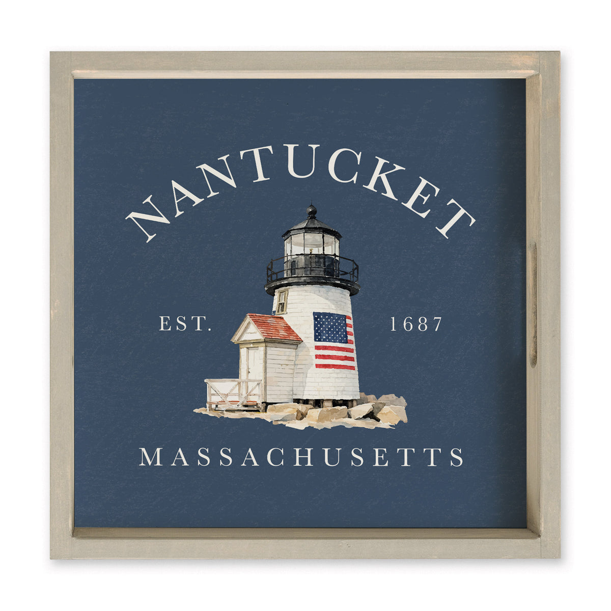 Nantucket Brant Point Lighthouse Serving Tray
