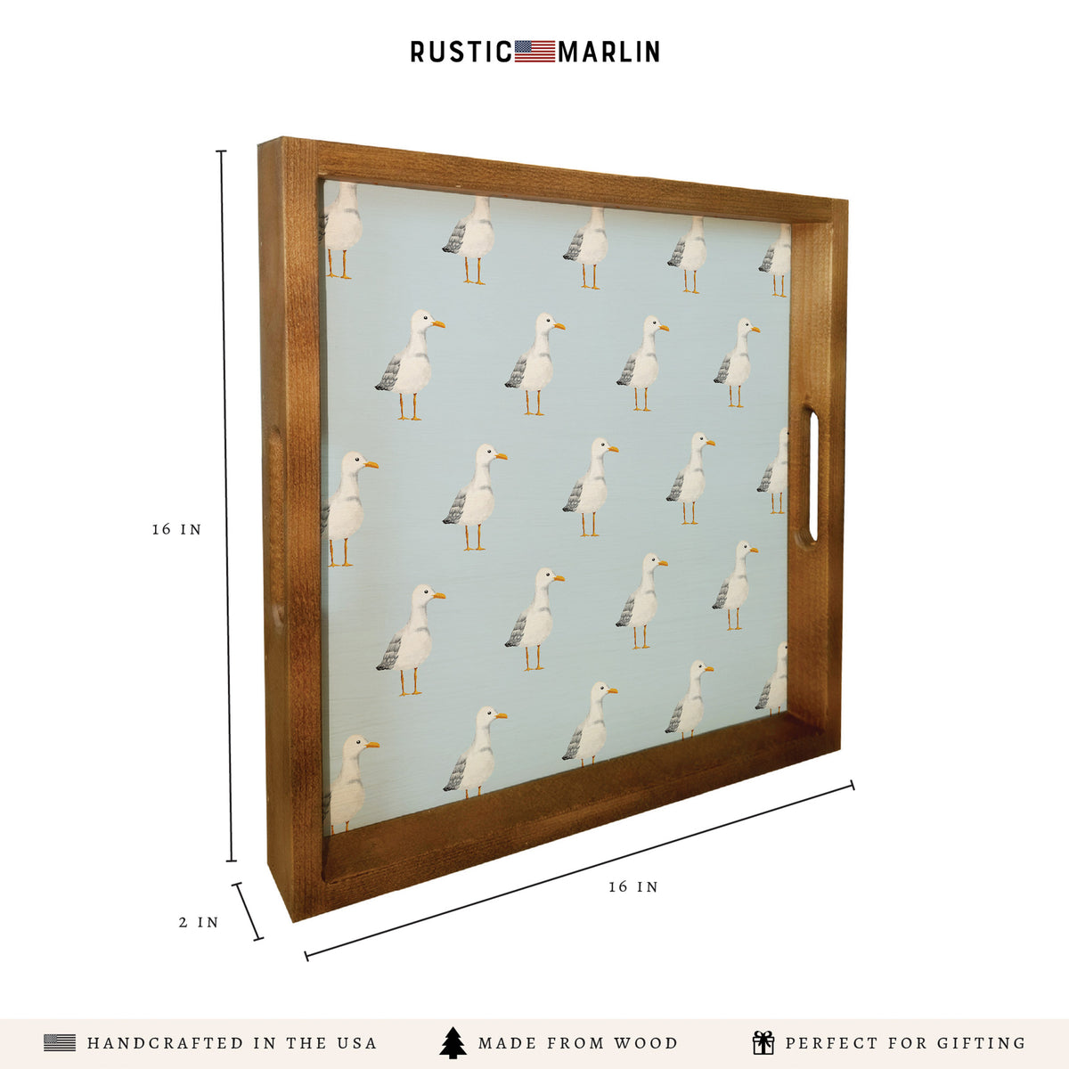 Seagull Pattern Serving Tray