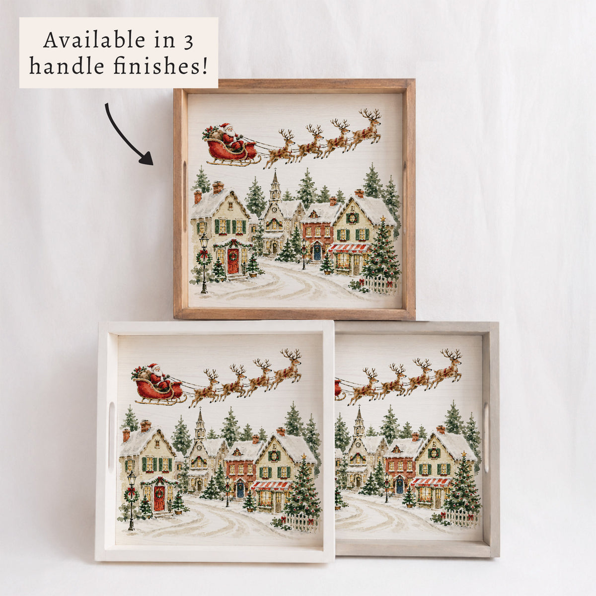 Holiday Village Serving Tray