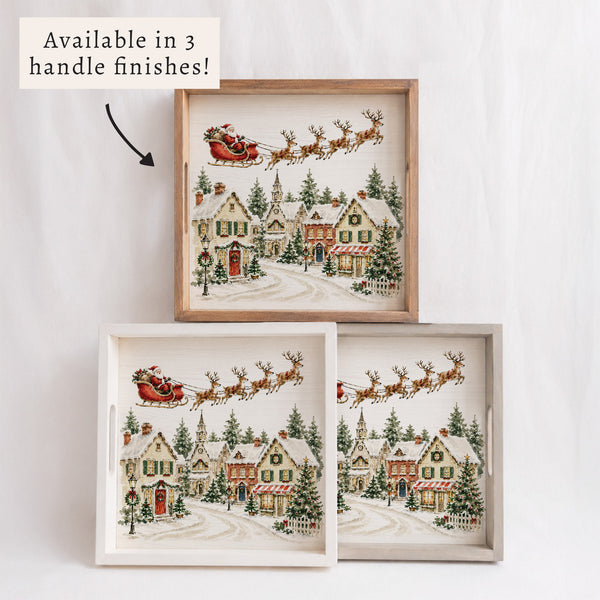 Holiday Village Serving Tray