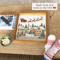 Holiday Village Serving Tray