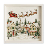 Holiday Village Serving Tray