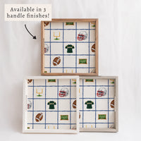 Green Bay Football Icons Serving Tray