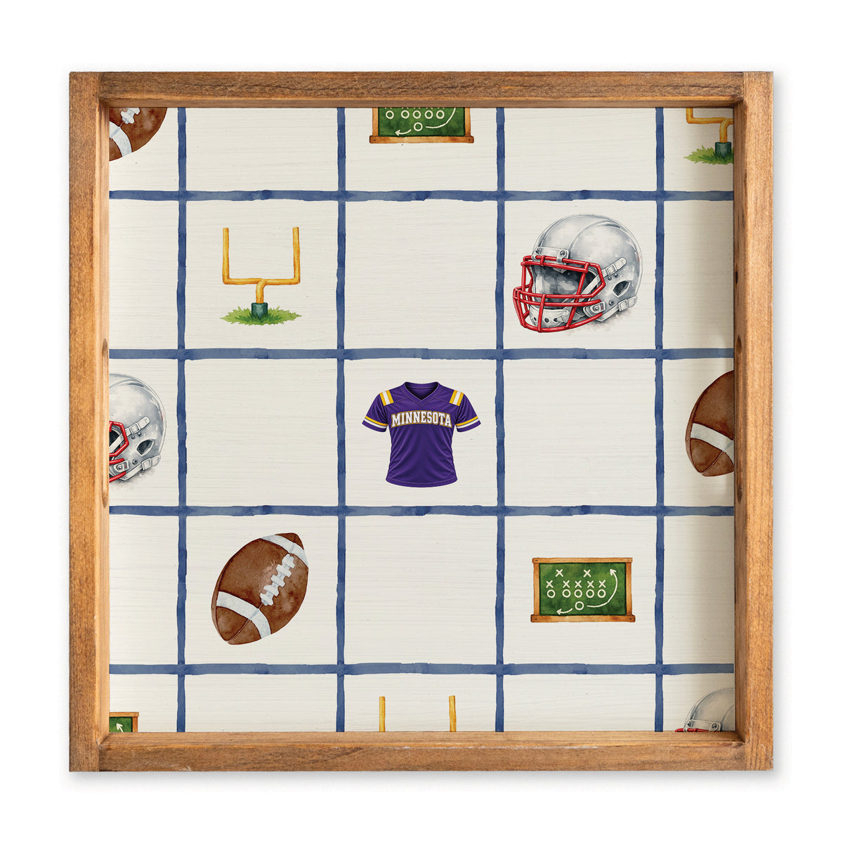 Minnesota Football Icons Serving Tray