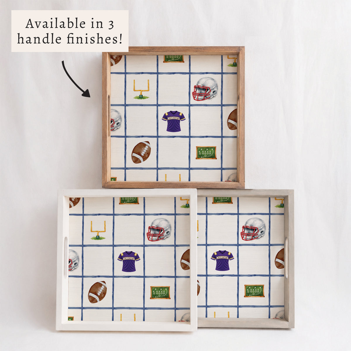 Minnesota Football Icons Serving Tray