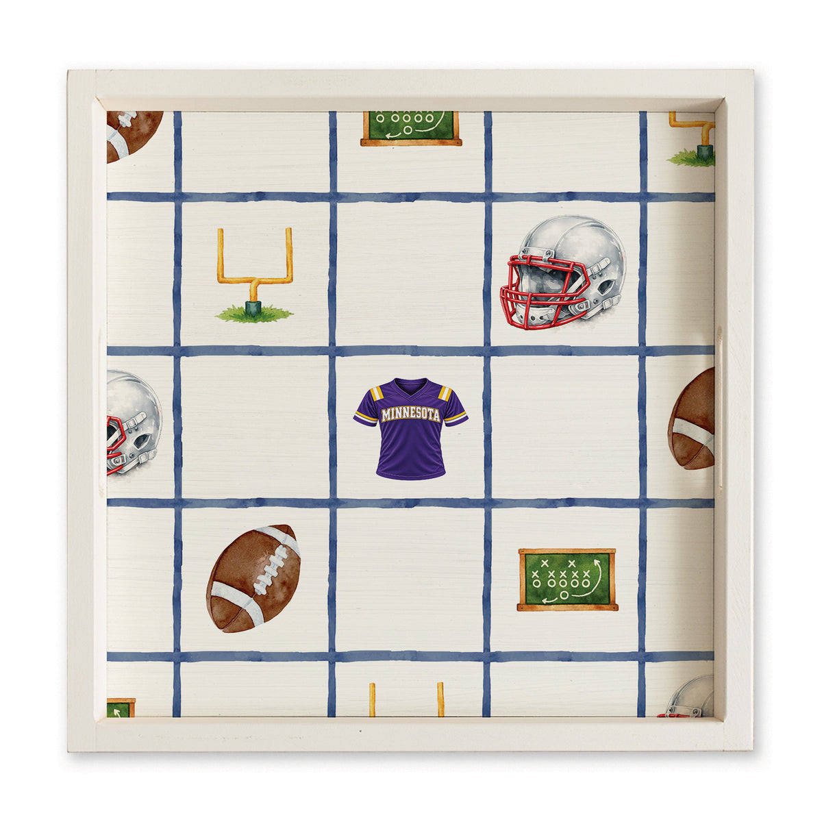 Minnesota Football Icons Serving Tray