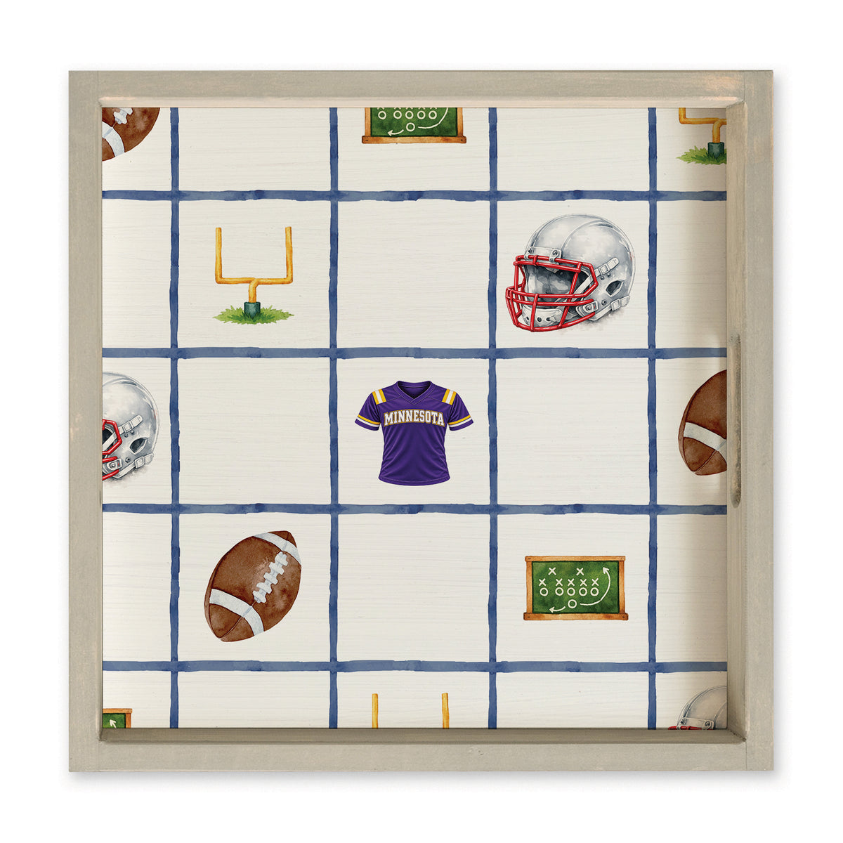 Minnesota Football Icons Serving Tray