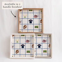 Chicago Football Icons Serving Tray