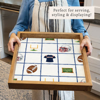 Chicago Football Icons Serving Tray