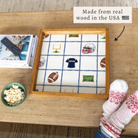 Chicago Football Icons Serving Tray