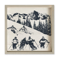 Retro Ski Run Serving Tray