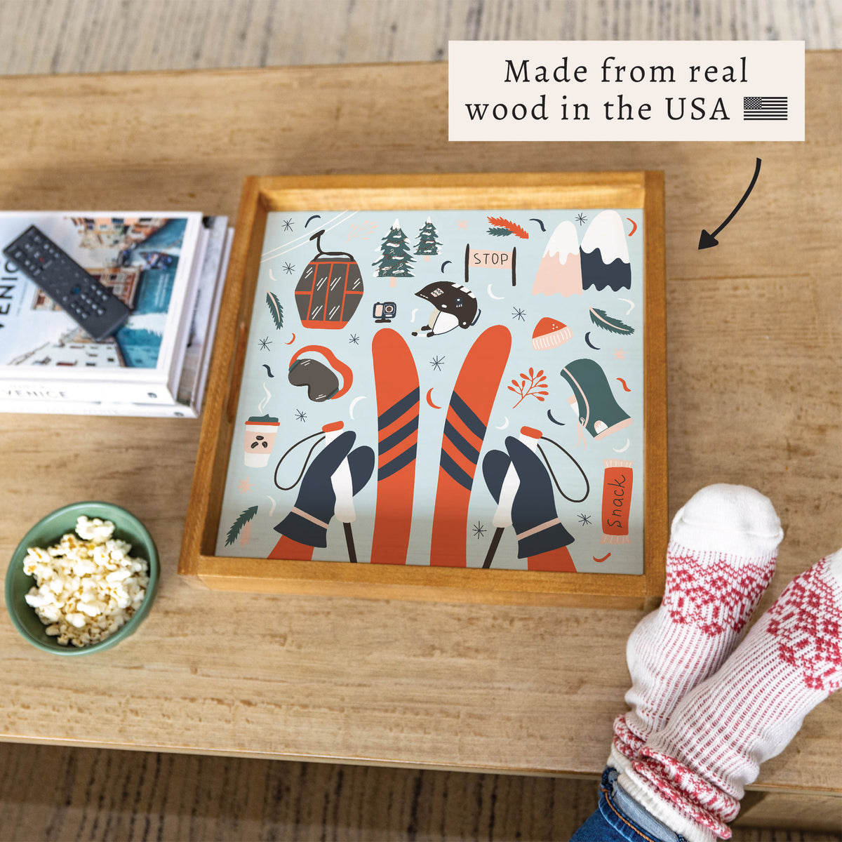 Chairlift Charm Serving Tray