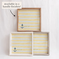 Anchor Stripe Personalized Serving Tray