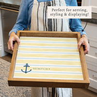 Anchor Stripe Personalized Serving Tray