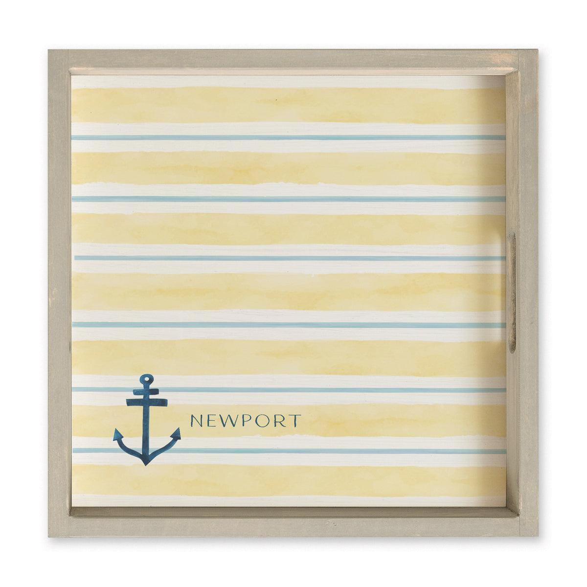 Anchor Stripe Personalized Serving Tray