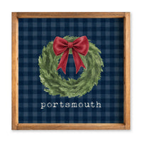 Holiday Wreath Personalized Serving Tray