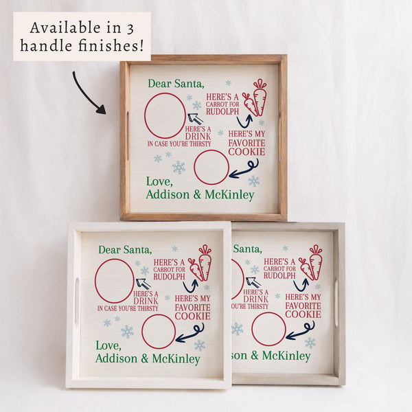 Dear Santa Multicolor Personalized Serving Tray