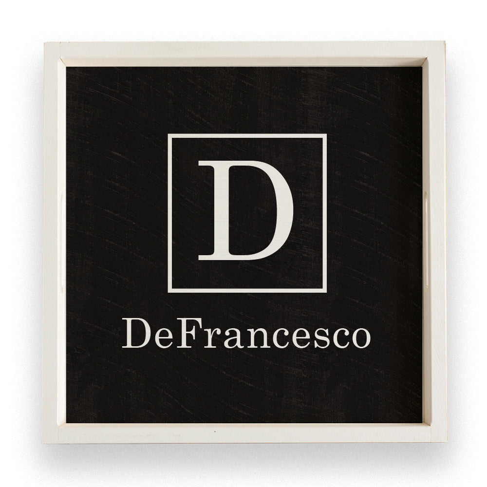 Initial Family Name Personalized Serving Tray