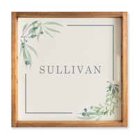 Greenery Frame Personalized Serving Tray