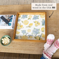 Hydrangea Lemon Personalized Serving Tray
