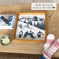Retro Ski Run Personalized Serving Tray