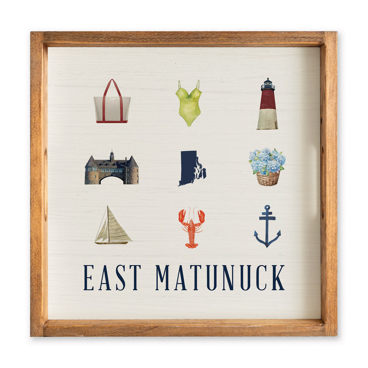 Rhode Island Icons Personalized Serving Tray