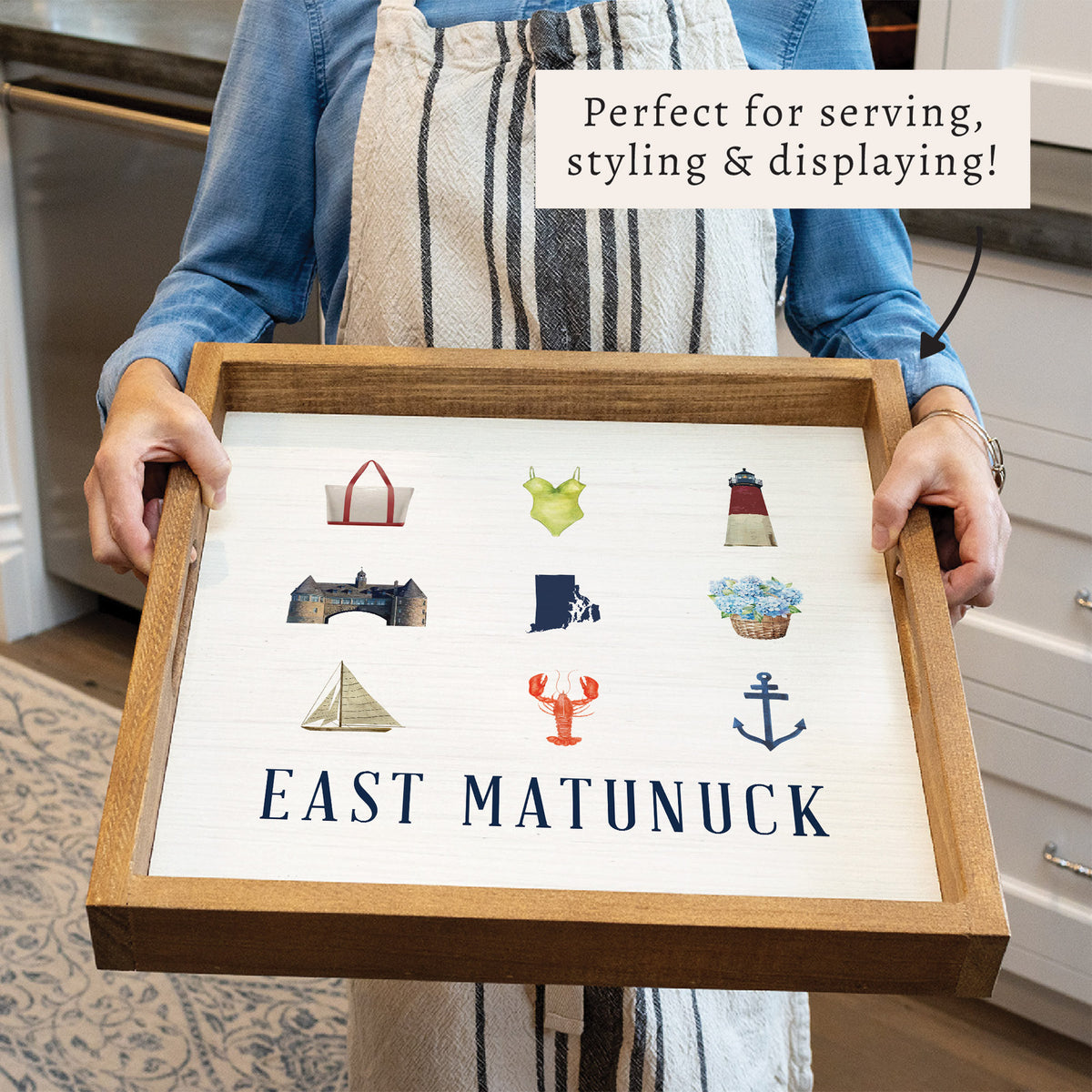 Rhode Island Icons Personalized Serving Tray