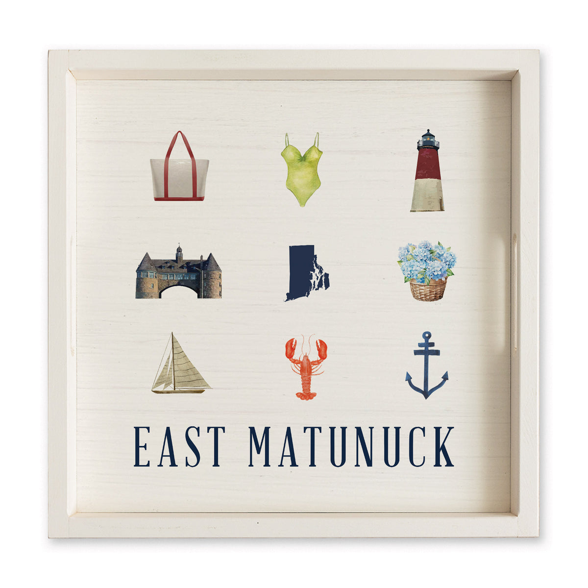 Rhode Island Icons Personalized Serving Tray