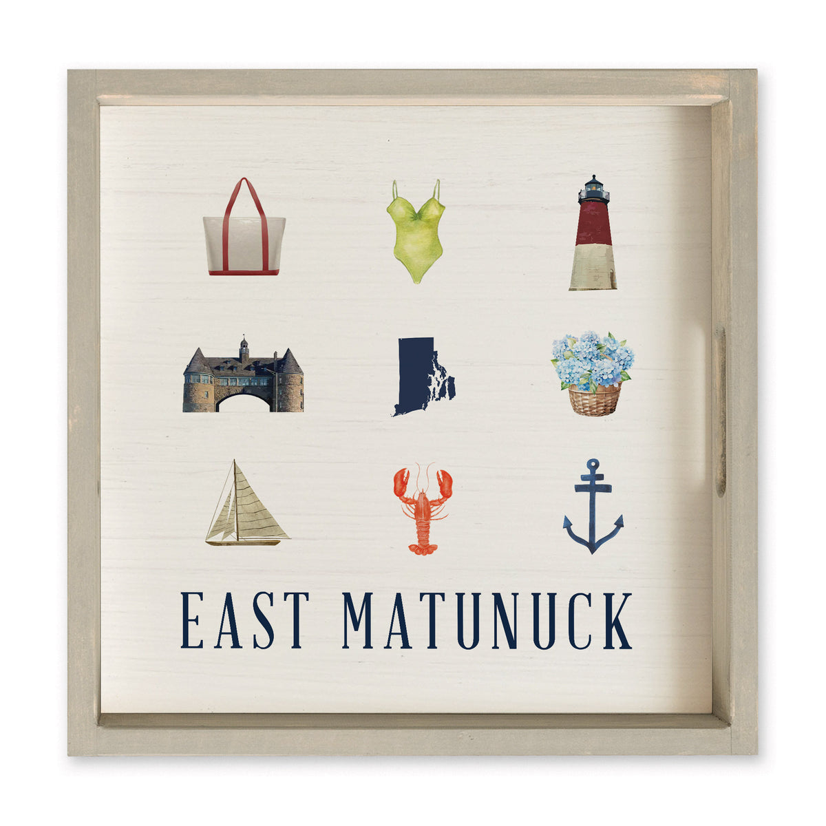 Rhode Island Icons Personalized Serving Tray
