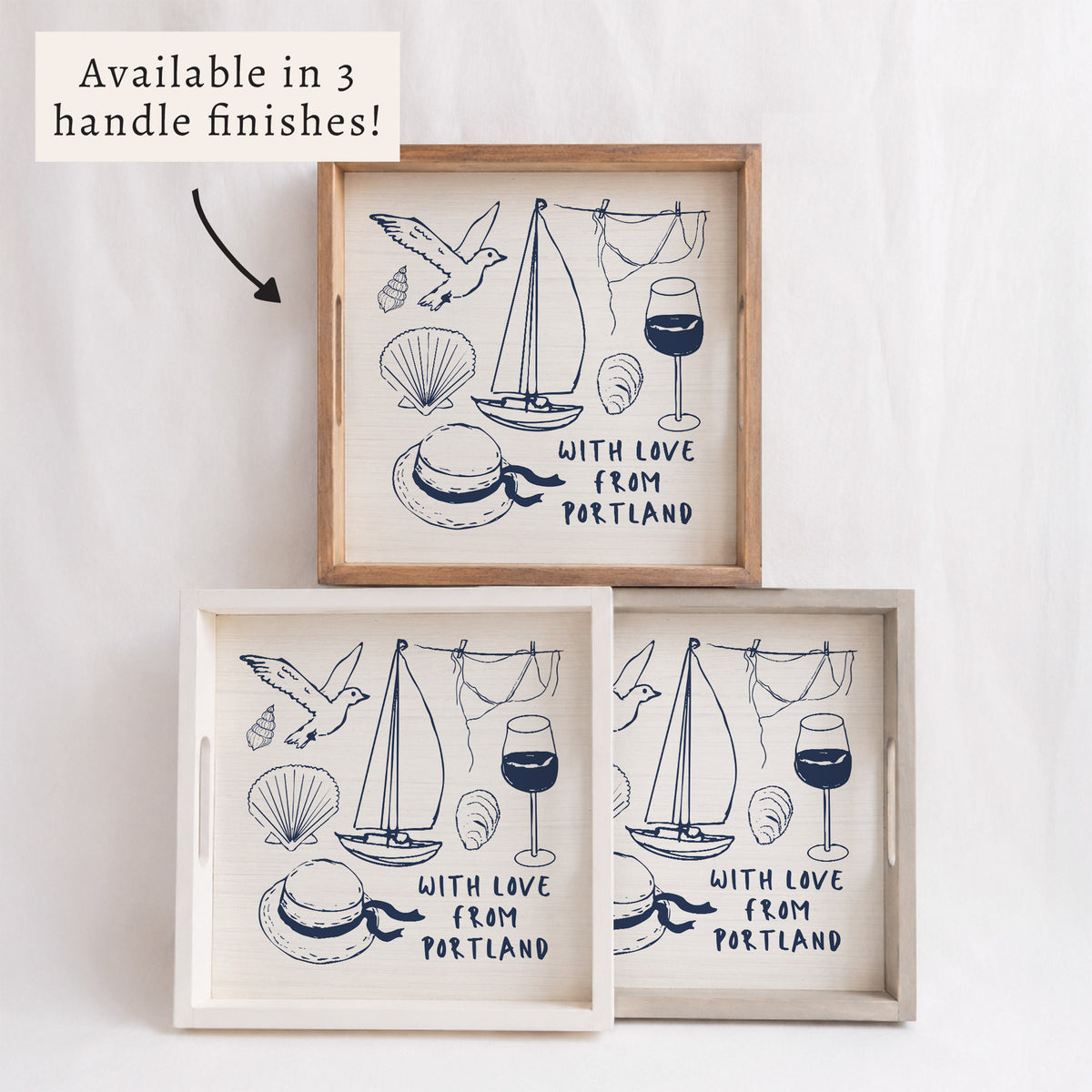 With Love From Personalized Serving Tray