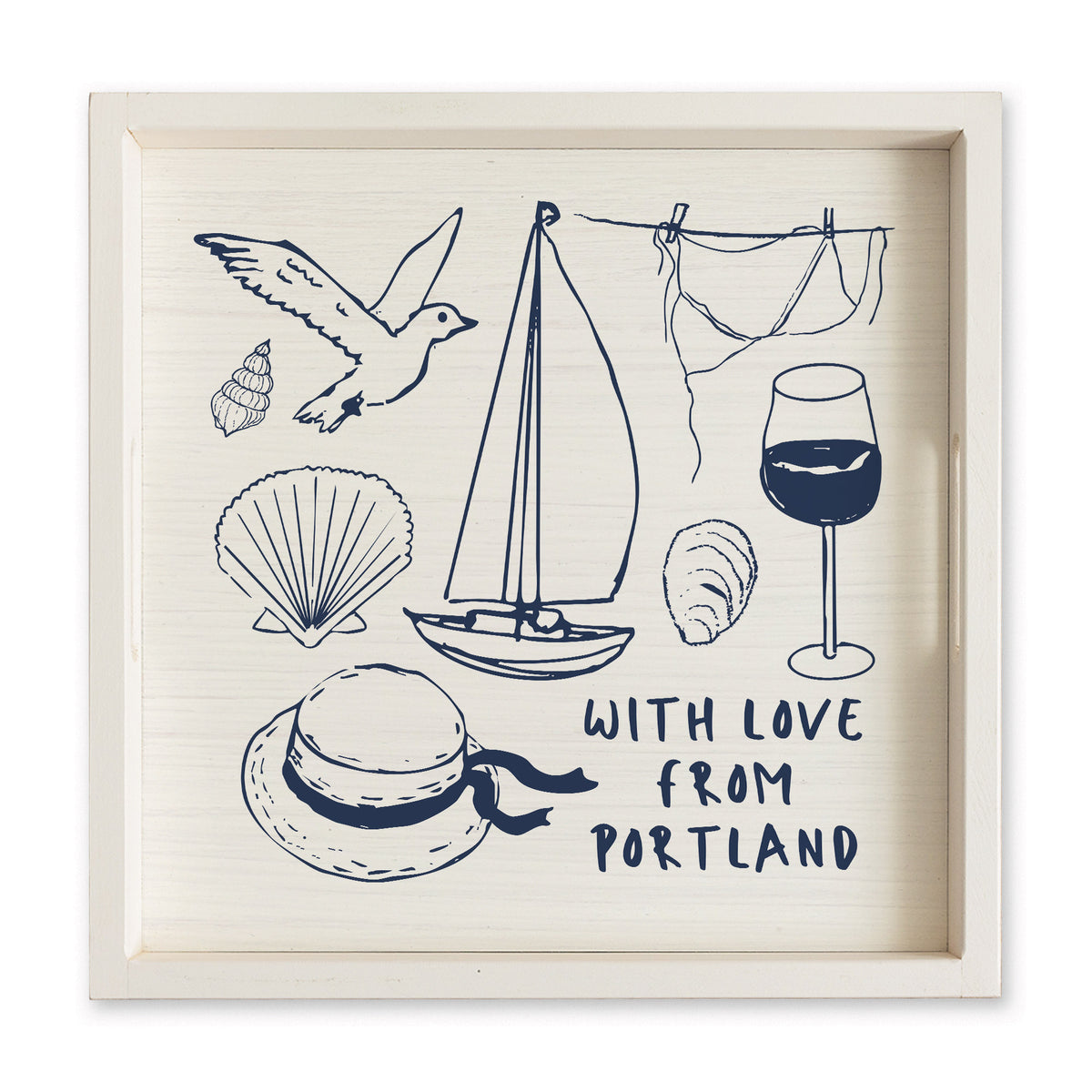 With Love From Personalized Serving Tray