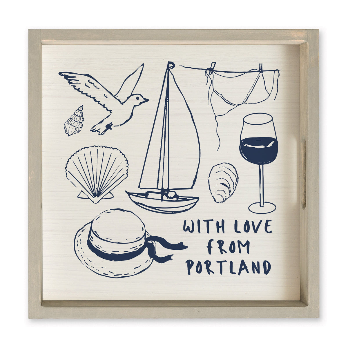 With Love From Personalized Serving Tray