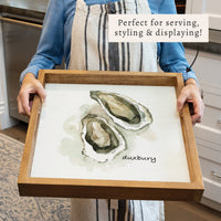 Watercolor Oysters Personalized Serving Tray