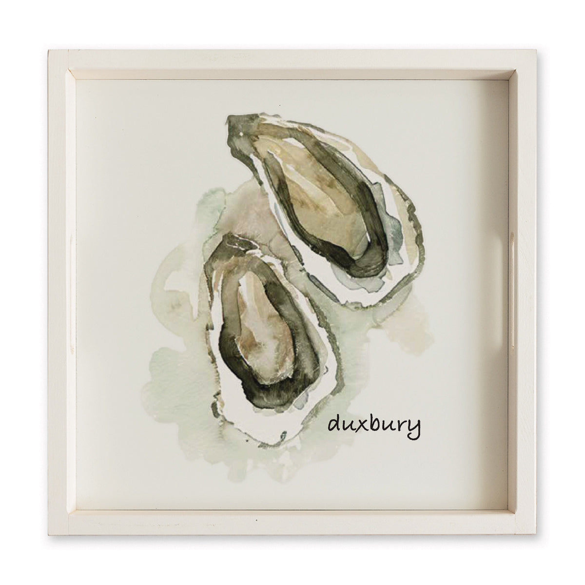 Watercolor Oysters Personalized Serving Tray