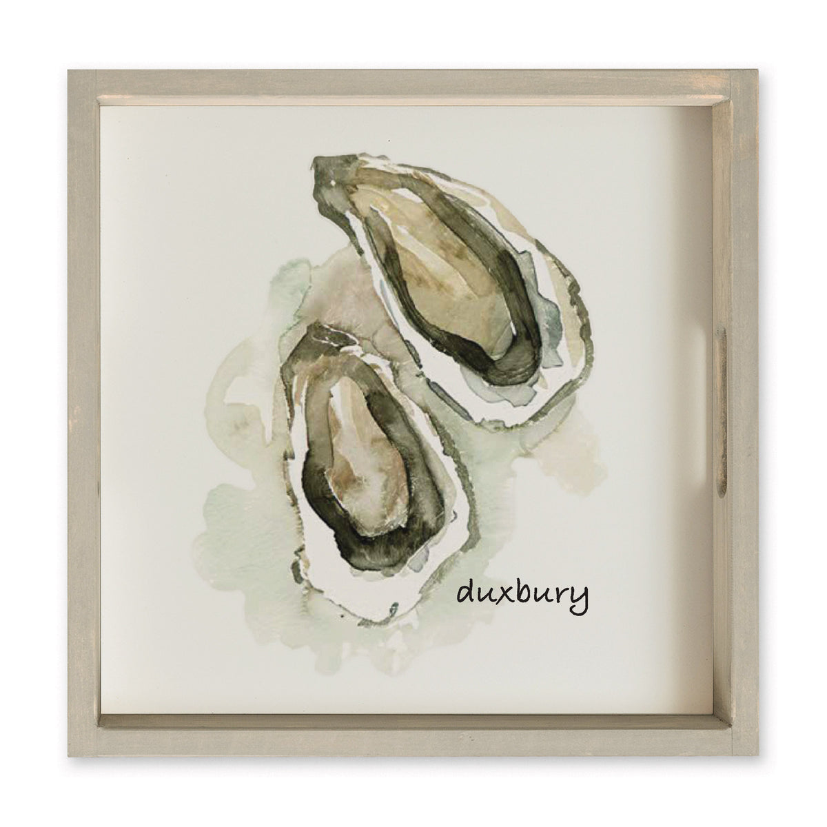 Watercolor Oysters Personalized Serving Tray