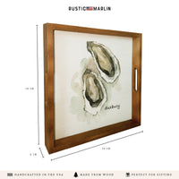 Watercolor Oysters Personalized Serving Tray