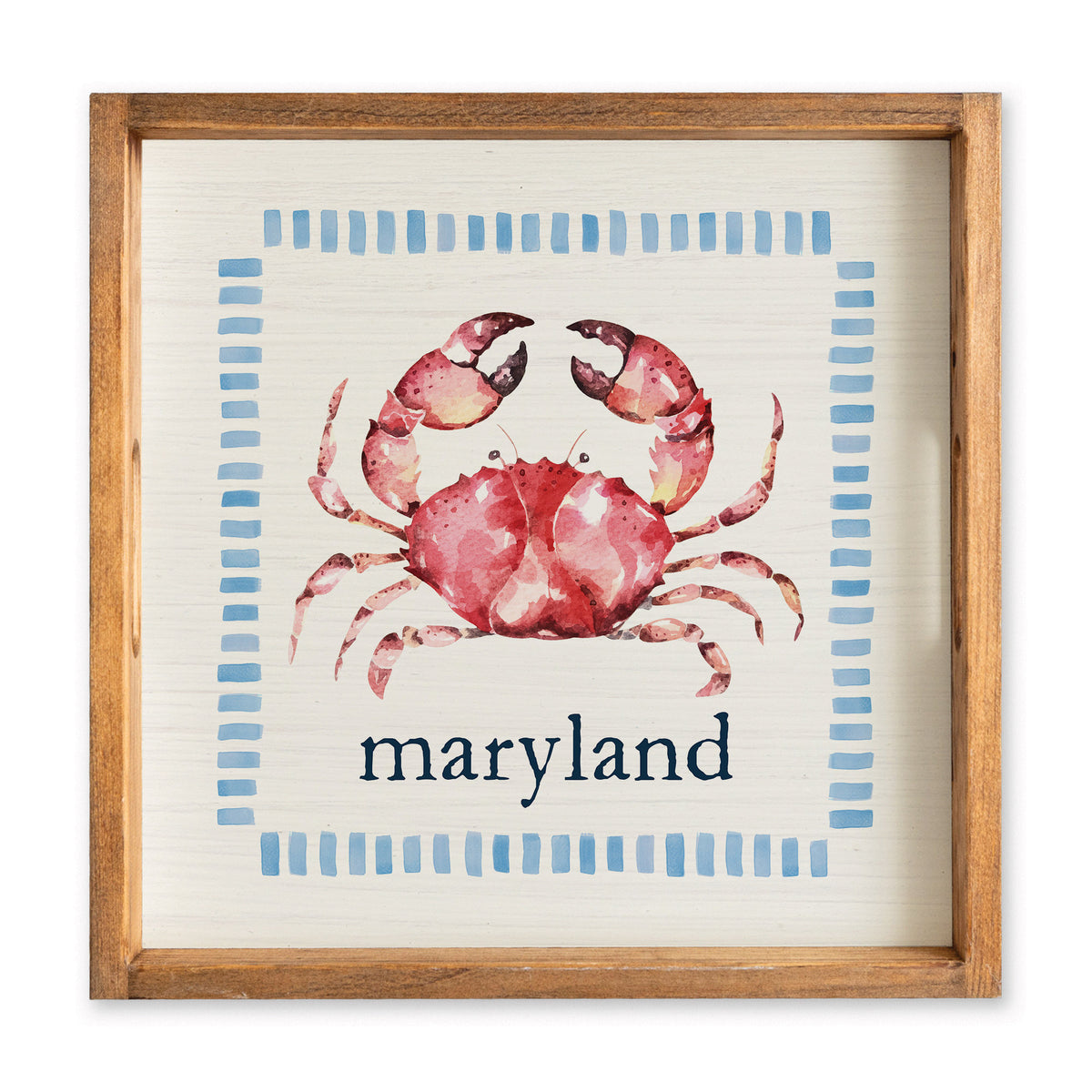 Stitched Crab Personalized Serving Tray