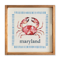 Stitched Crab Personalized Serving Tray