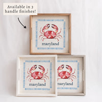 Stitched Crab Personalized Serving Tray