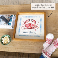 Stitched Crab Personalized Serving Tray